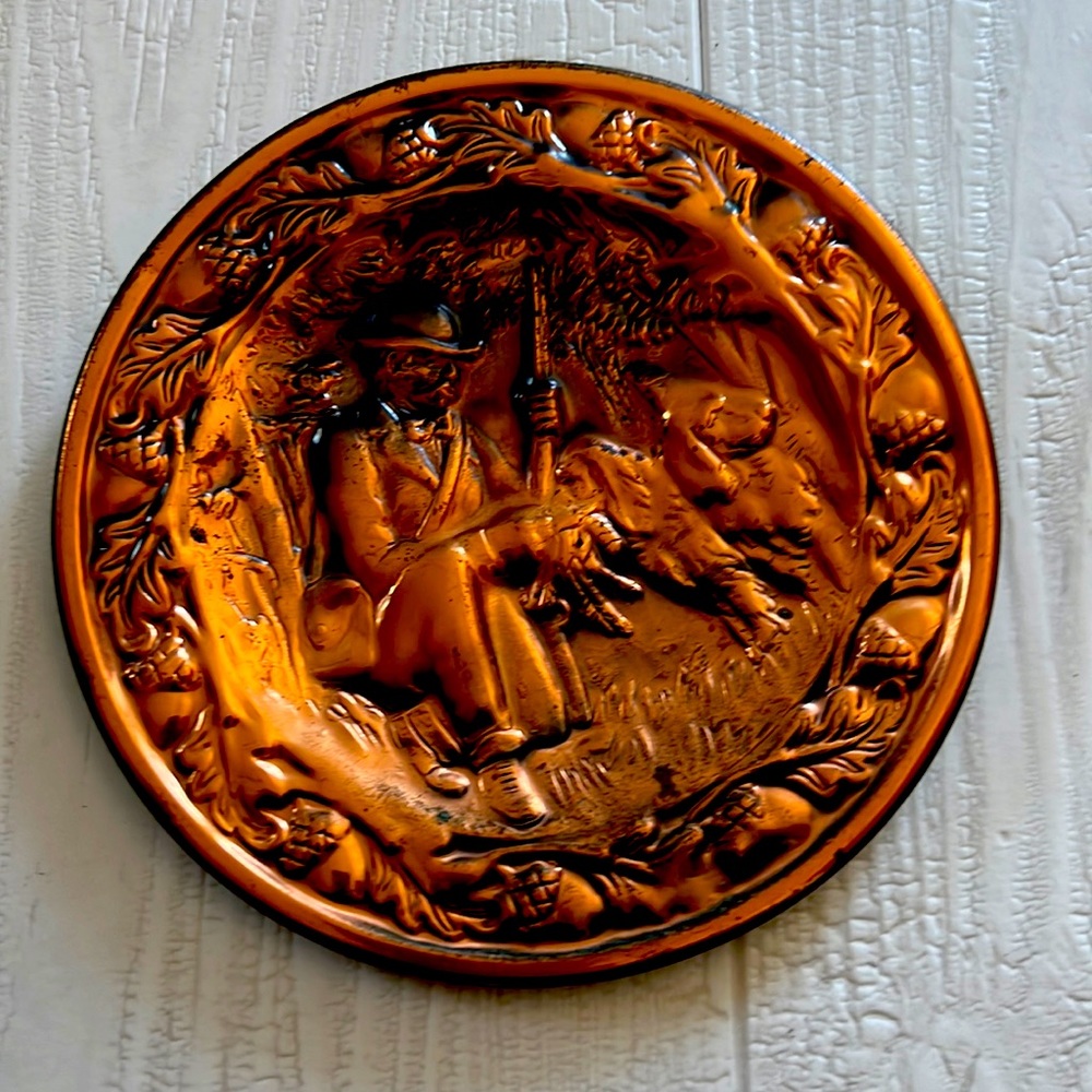 Vintage Teddy Roosevelt copper plaque